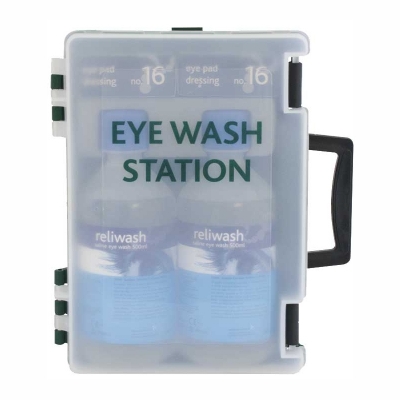 Eyewash Station complete with Eyewash Saline and Eyepads